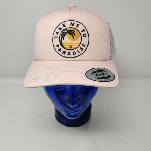 Hurley Women's Take Me To Paradise Trucker Hat Cap -Pink - Picture 4 of 9